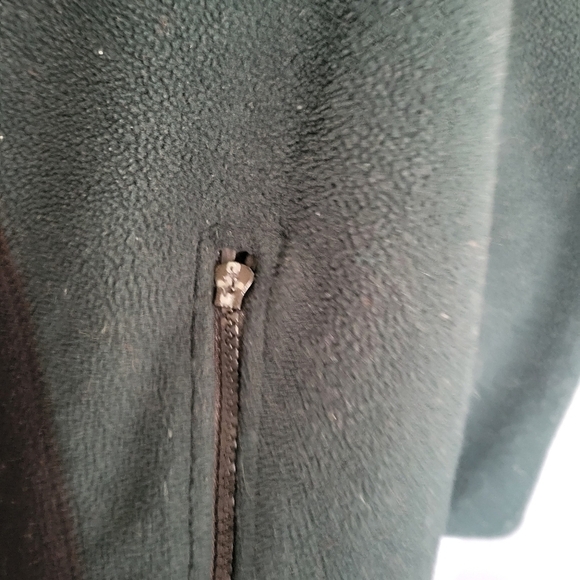 Polar Sportswear Green Black Full Zip Fleece Jacket Alaska Lg Destination Vacay - Picture 5 of 8